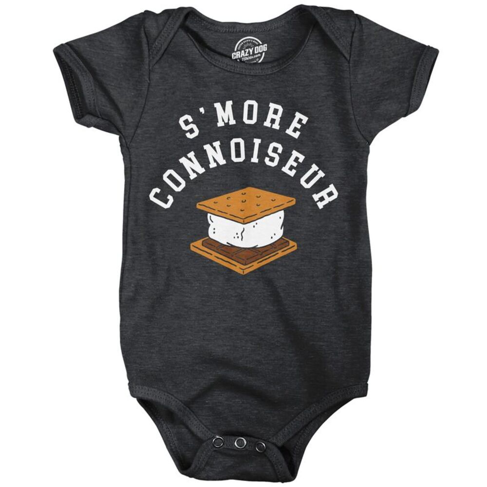 Smore Connoiseur Baby Bodysuit Funny Sarcastic Camping Jumper For Infants